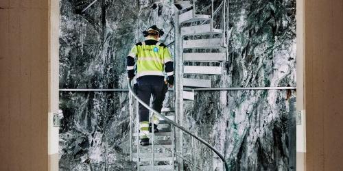 Man inside a power plant